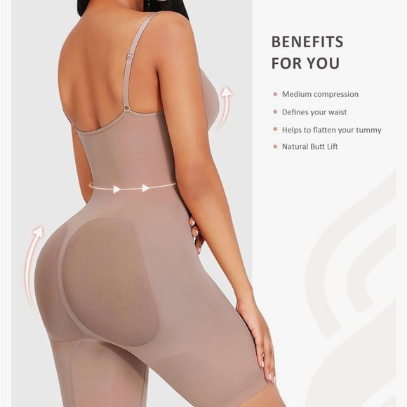 FeelinGirl Shapewear Bodysuit Tummy Control Seamless Sculpting Butt Lifter, ML - Picture 4 of 7